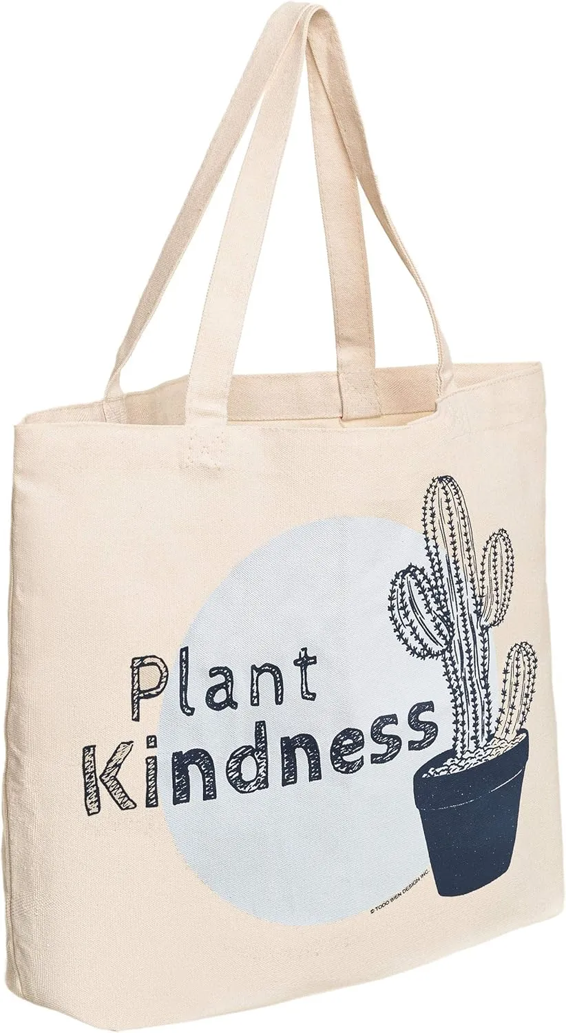 Canvas Tote Bag, Animal Design, Heavy Duty Gusseted, 100% Natural Cotton, for Shopping, Grocery, Laptop (T-KIND)