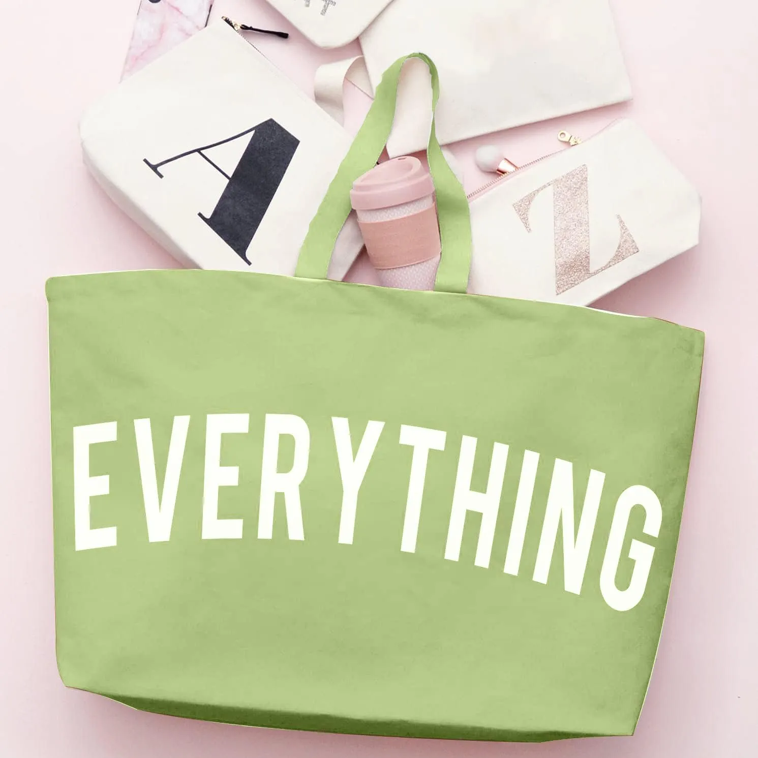 Canvas Tote Bag - Extra Large Shopping Beach Totes Bags Reusable Big Grocery Bag 28" x 8" x 16"