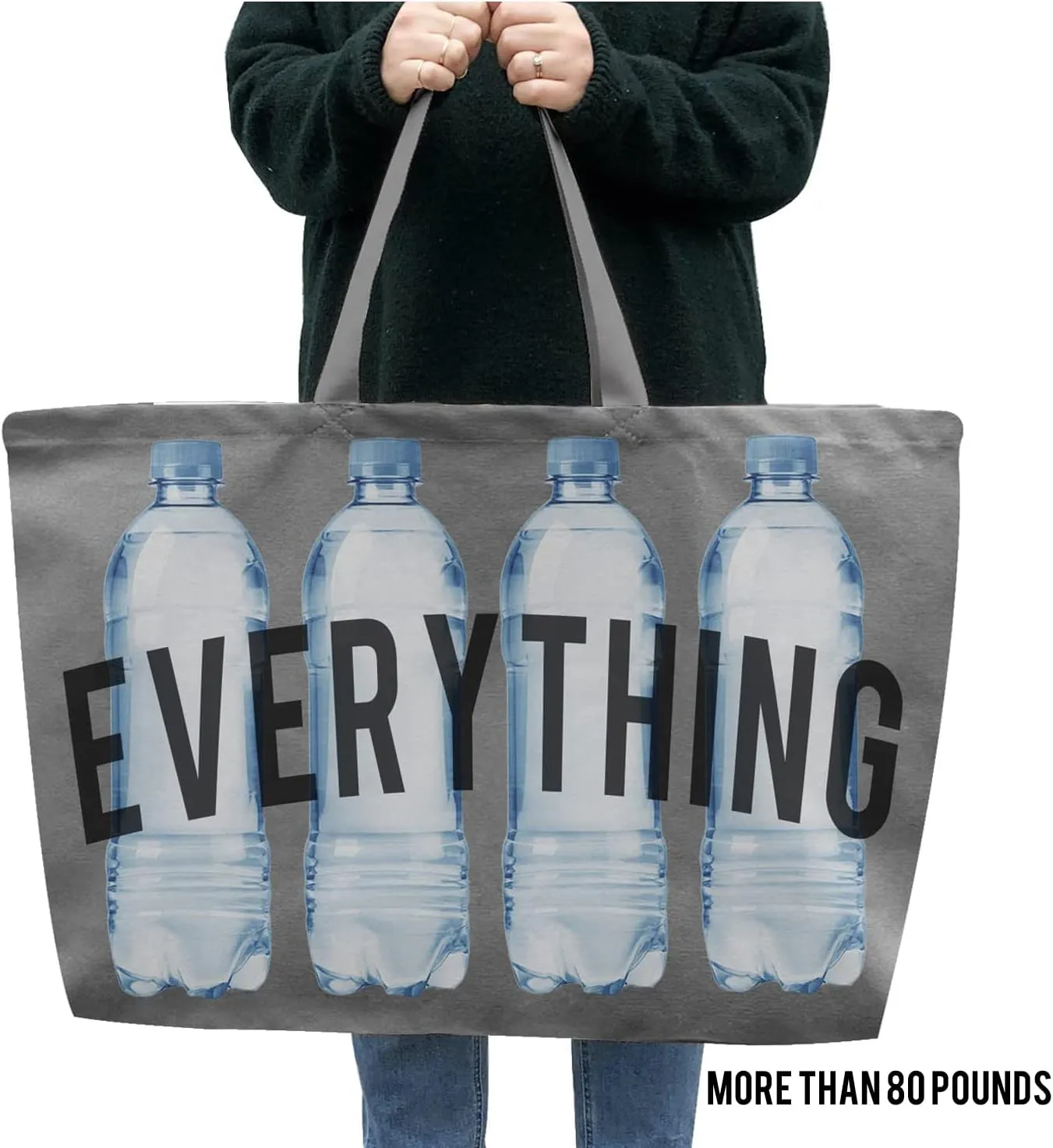 Canvas Tote Bag - Extra Large Shopping Beach Totes Bags Reusable Big Grocery Bag 28" x 8" x 16"
