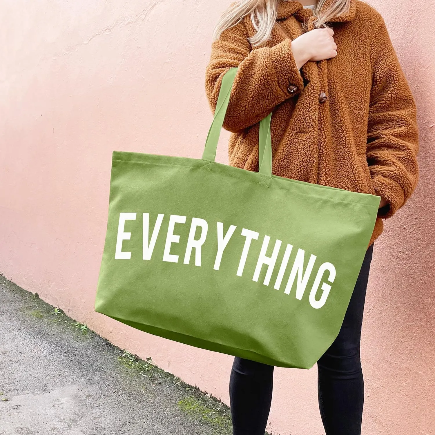Canvas Tote Bag - Extra Large Shopping Beach Totes Bags Reusable Big Grocery Bag 28" x 8" x 16"