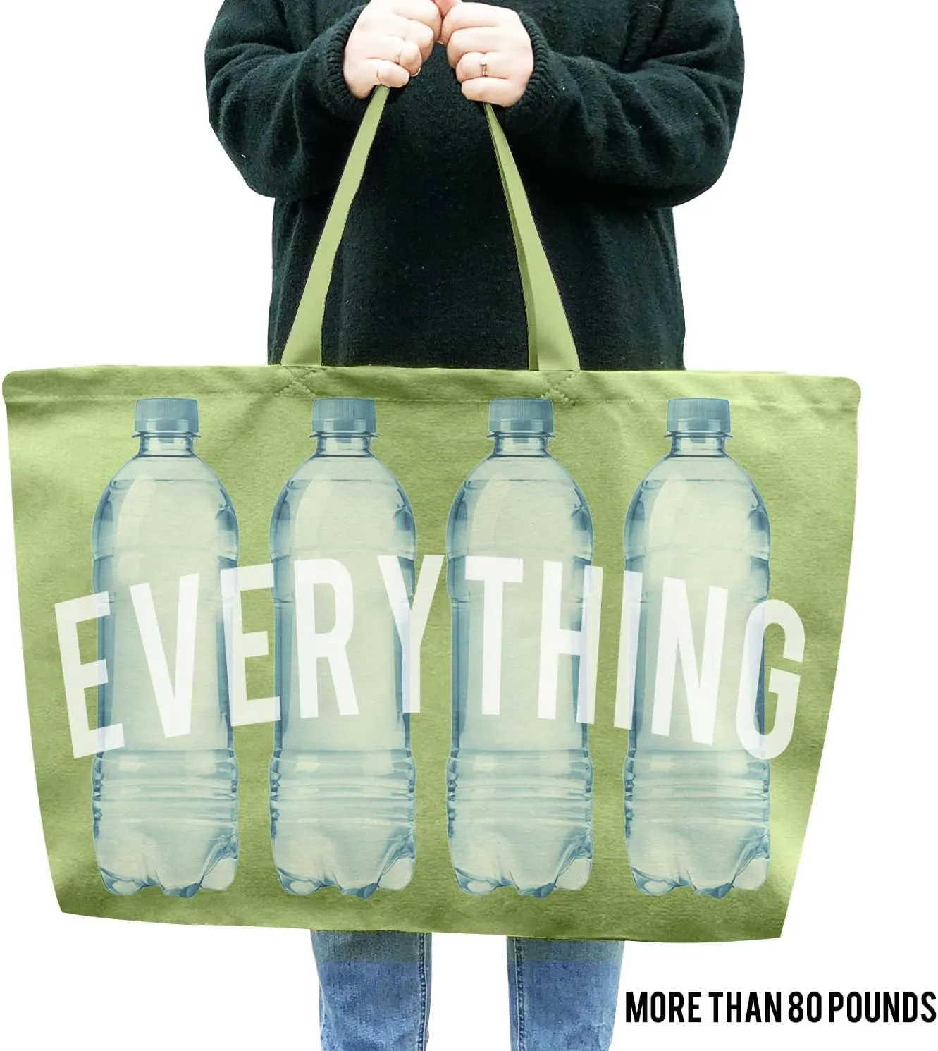 Canvas Tote Bag - Extra Large Shopping Beach Totes Bags Reusable Big Grocery Bag 28" x 8" x 16"