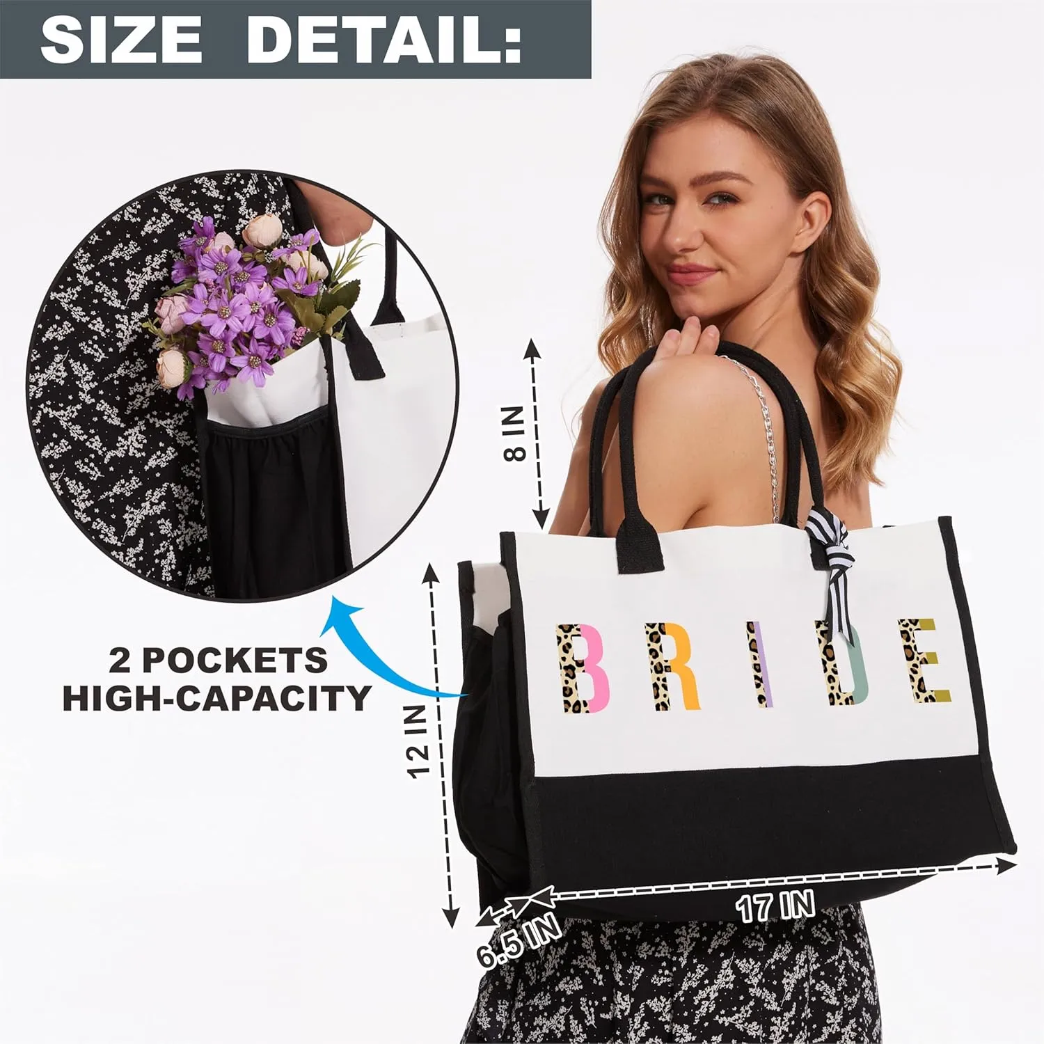 Canvas Tote Bag For Women, Summer Gift Ideas - Minimalism Tote Bag - A00