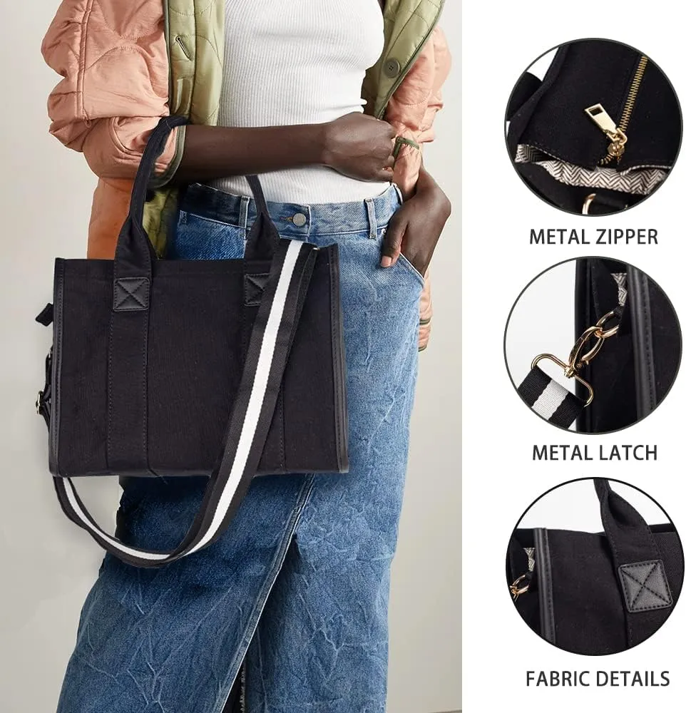 Canvas Tote Bag for Women Top Handle Handbag Crossbody Tote Bag for Women