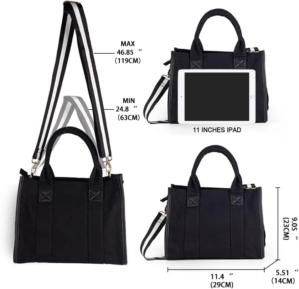 Canvas Tote Bag for Women Top Handle Handbag Crossbody Tote Bag for Women