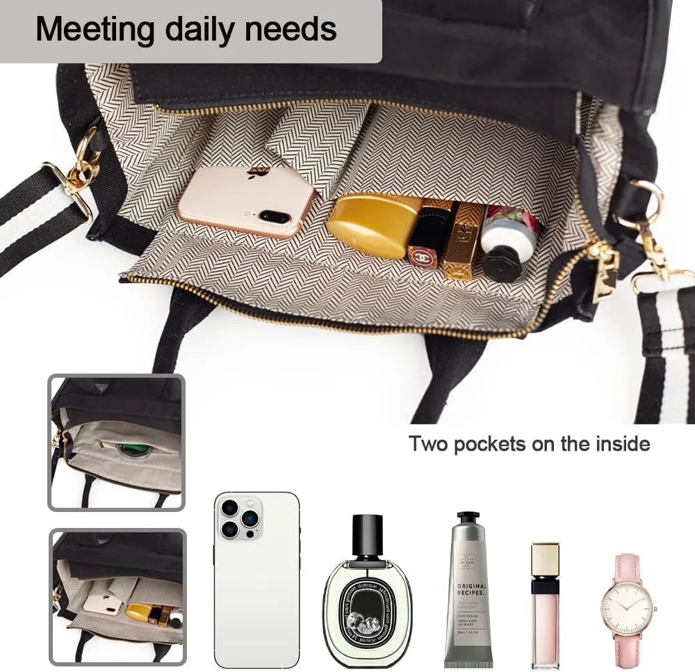 Canvas Tote Bag for Women Top Handle Handbag Crossbody Tote Bag for Women