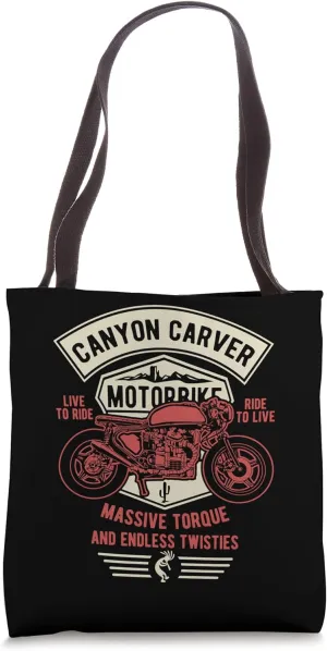 Canyon Carver Vintage Motorcycle Retro Design Tote Bag