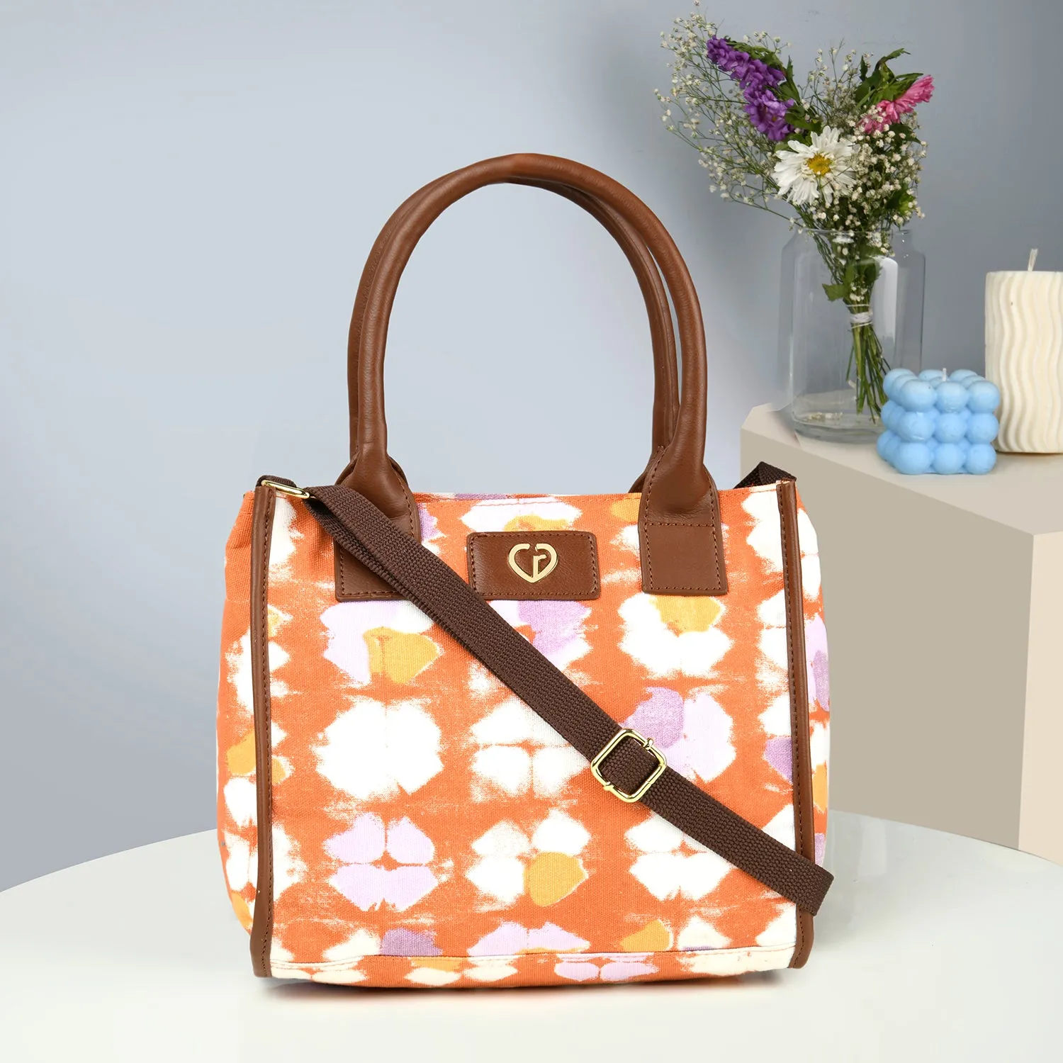 Caprese Enora Small Rust Tote Bag