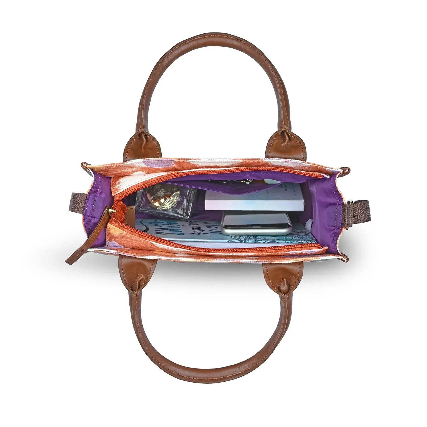 Caprese Enora Small Rust Tote Bag