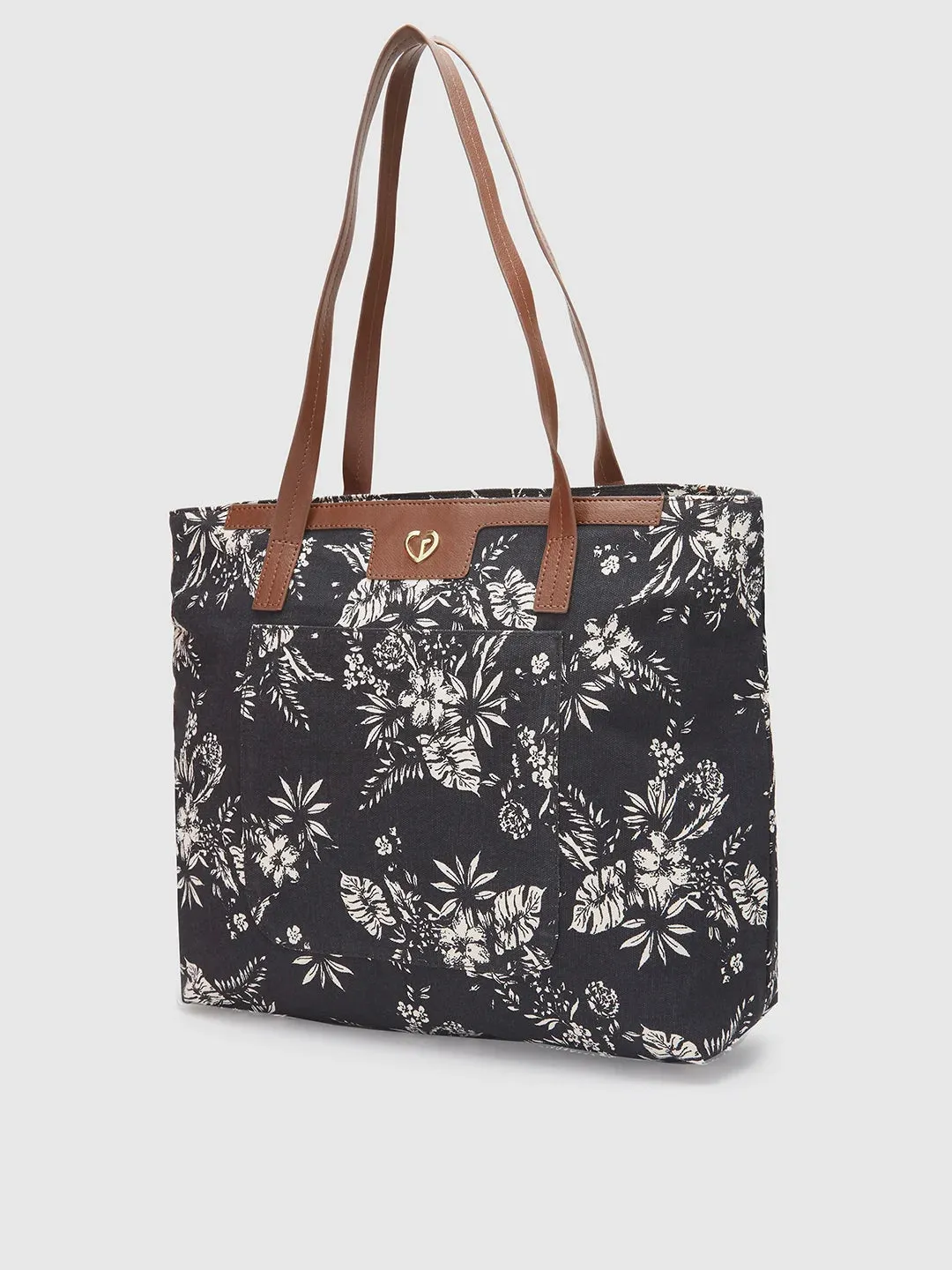 Caprese Kendall Large Black Tote Bag