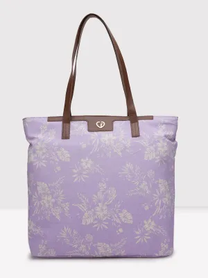 Caprese Kendall Large Lilac Laptop Tote Bag