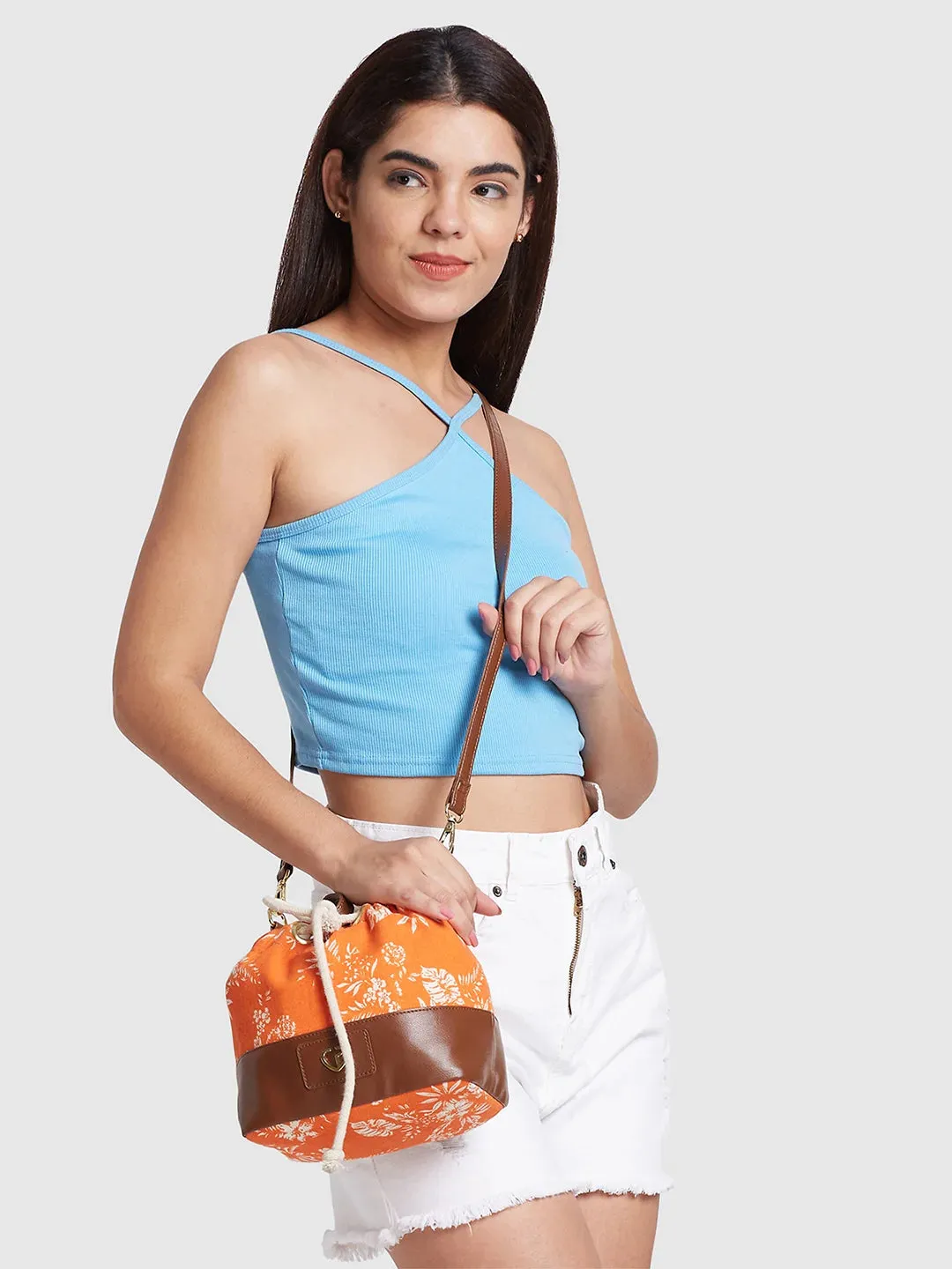Caprese Kendall Large Orange Sling Bag
