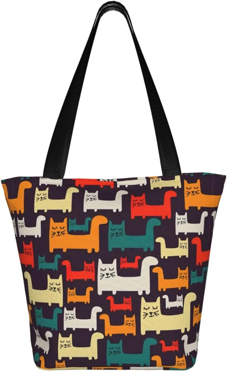 Cartoon Medicine Pattern Print Shoulder Tote Bag Women'S Large Size Handbag Casual Tote Shopping Bag For Women Fashion Travel
