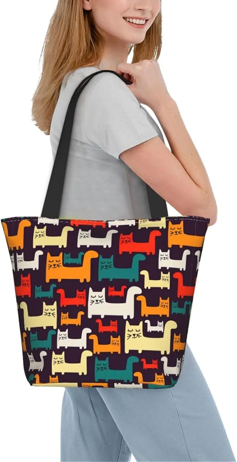 Cartoon Medicine Pattern Print Shoulder Tote Bag Women'S Large Size Handbag Casual Tote Shopping Bag For Women Fashion Travel
