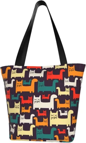 Cartoon Medicine Pattern Print Shoulder Tote Bag Women'S Large Size Handbag Casual Tote Shopping Bag For Women Fashion Travel