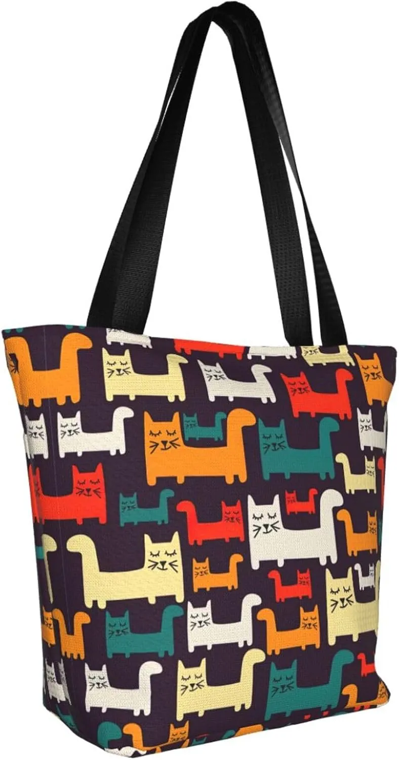 Cartoon Medicine Pattern Print Shoulder Tote Bag Women'S Large Size Handbag Casual Tote Shopping Bag For Women Fashion Travel