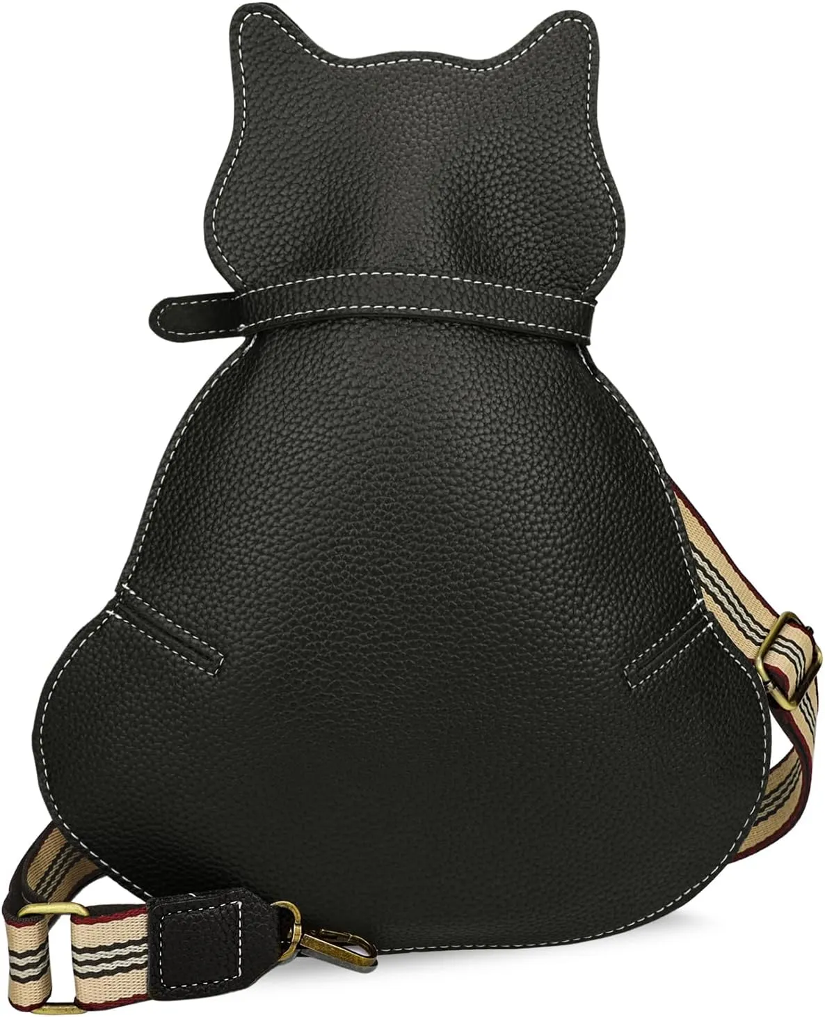 Cat Purse Crossbody Handbags for Women Men Cat Sling Bag Women's Crossbody Bags Black Cross Body Purses Travel Shoulder Bag with Adjustable Strap Fanny Chest Bag Trendy Over The Shoulder Bag