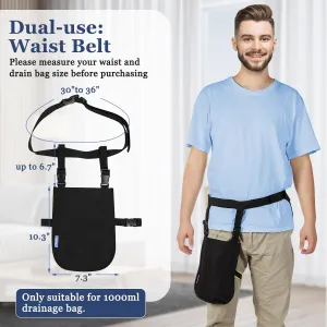 Catheter Bag Urinary Drainage Foley Catheter Bag Cover Holder Dual-Use Urine Drain Leg Bag With Adjustable Waist And Shoulder Belt