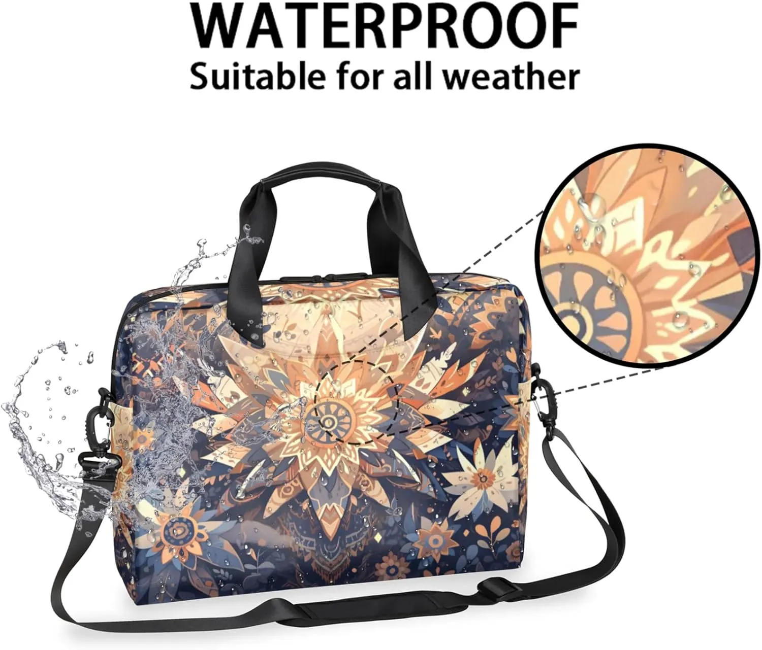 cfpolar Laptop Bag Laptop Satchel Briefcase Adjustable shoulder Carrying for 15 inch-16 inch Laptop-3