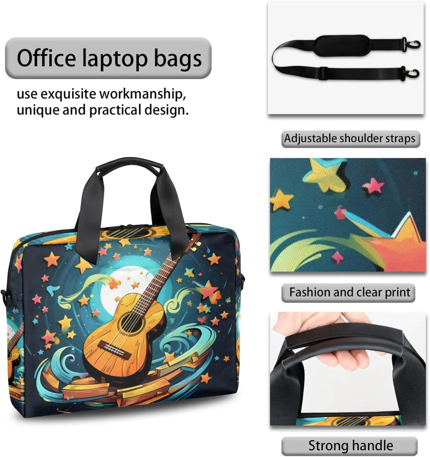 cfpolar Laptop Bag Laptop Satchel Briefcase Adjustable shoulder Carrying for 15 inch-16 inch Laptop-3