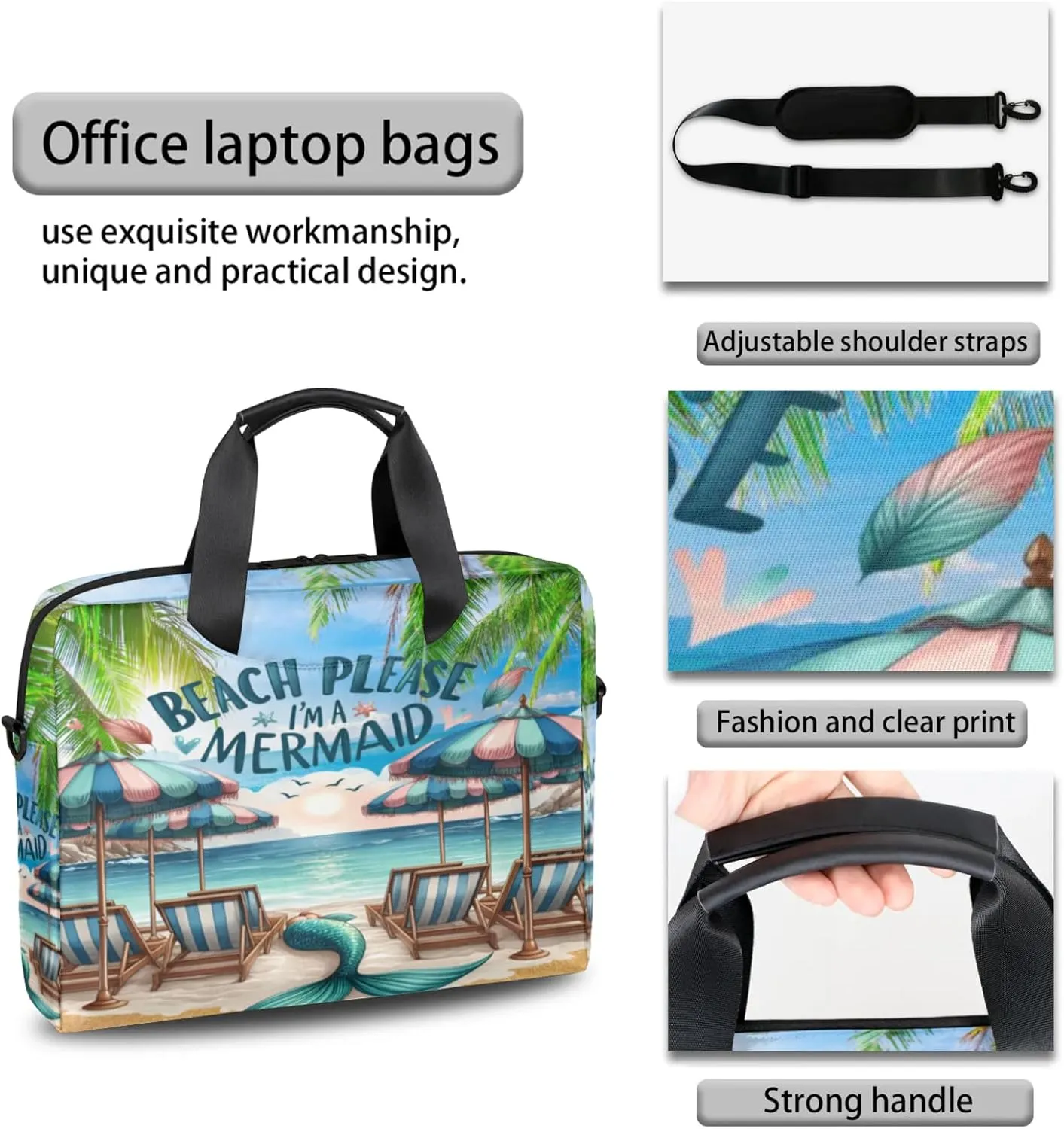 cfpolar Laptop Bag Laptop Satchel Briefcase Adjustable shoulder Carrying for 15 inch-16 inch Laptop-3