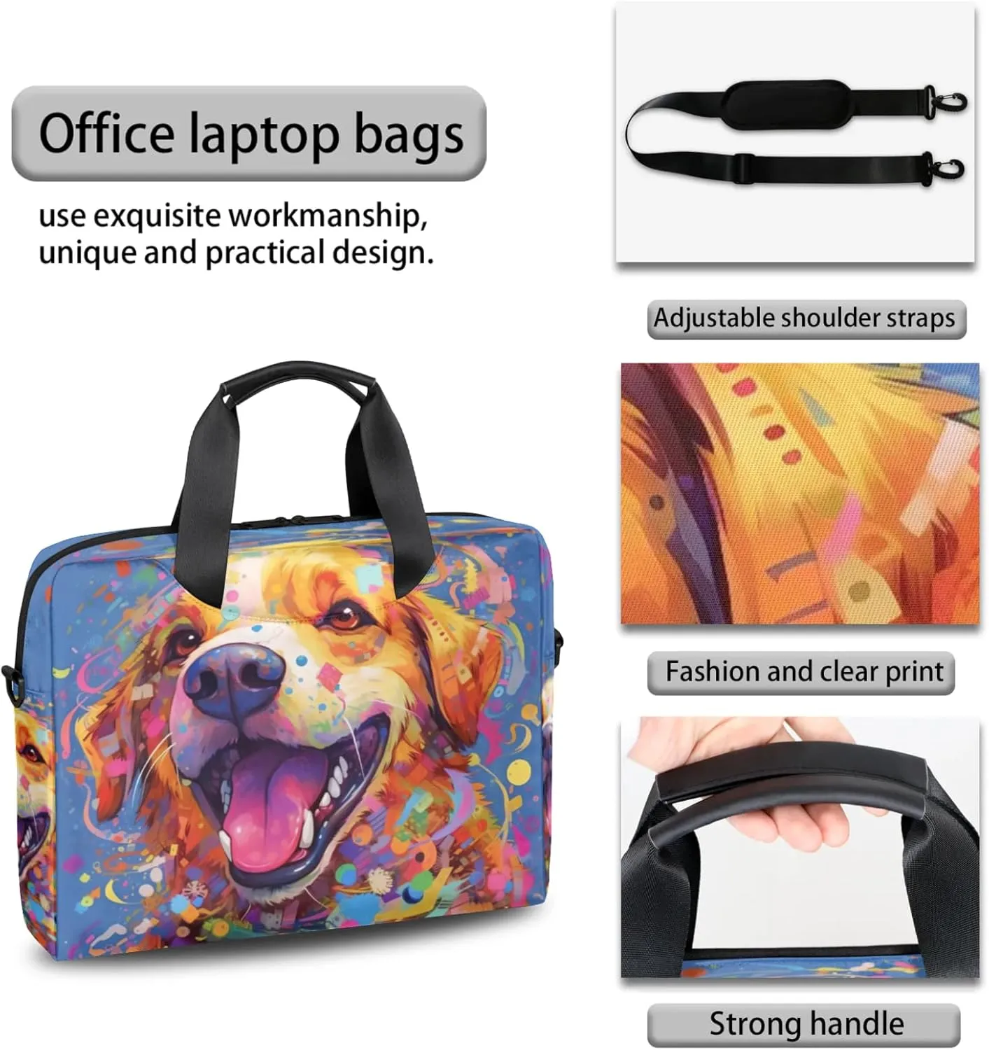 cfpolar Laptop Bag Laptop Satchel Briefcase Adjustable shoulder Carrying for 15 inch-16 inch Laptop