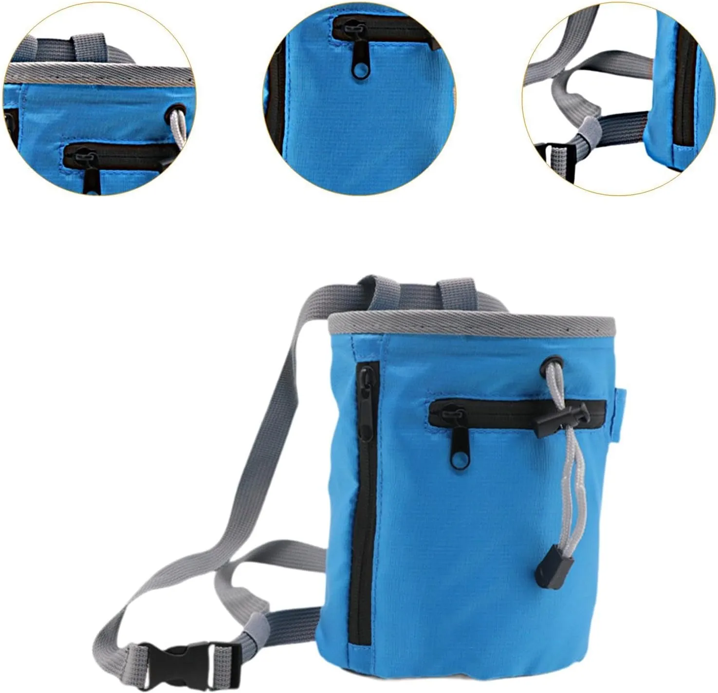 Chalk Bag for Rock Climbing Storage Pouch Practical Wear Resistant Waist Belt Chalk Carrier Bag for Weight Lifting Bouldering
