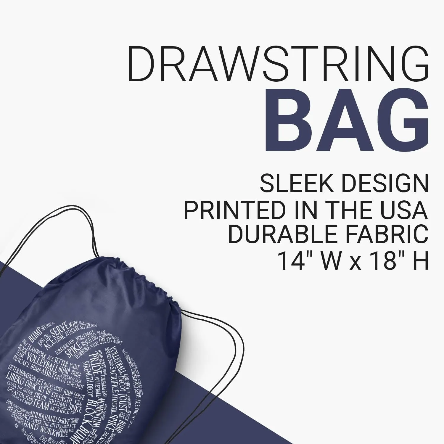 ChalkTalkSPORTS Volleyball Sport Pack Cinch Sack | Volleyball Words