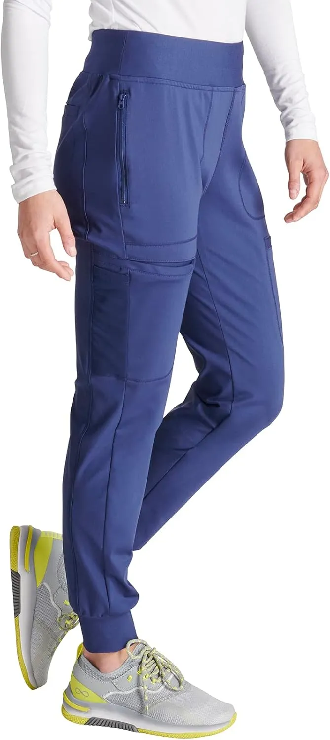 Cherokee Scrubs for Women Pant with Mid Rise Tapered Leg Drawstring Moisture Wicking Easy Care & 360° Stretch Fabric - CK092