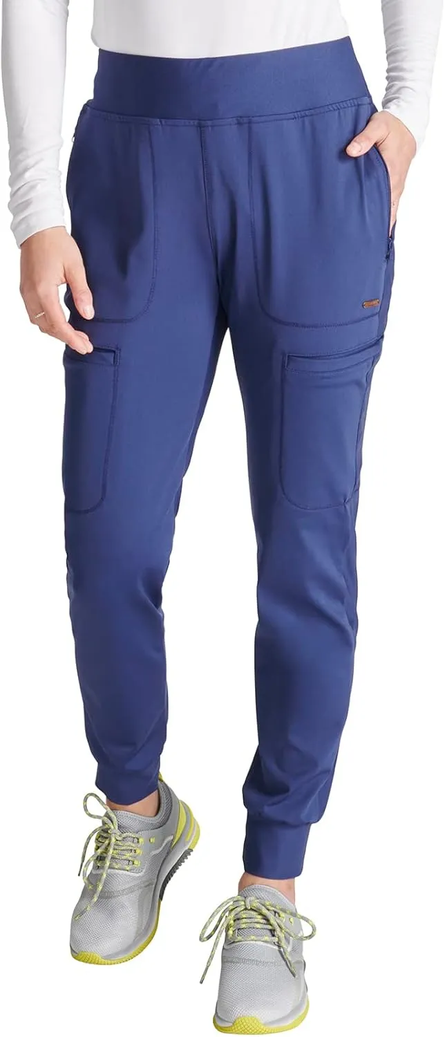 Cherokee Scrubs for Women Pant with Mid Rise Tapered Leg Drawstring Moisture Wicking Easy Care & 360° Stretch Fabric - CK092