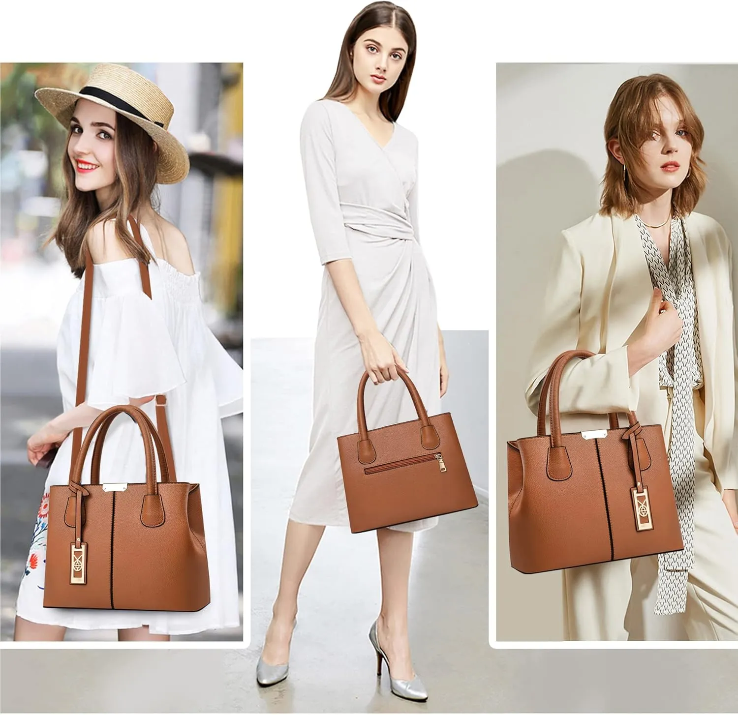 CHICAROUSAL Purses and Handbags for Women Leather Crossbody Bags Women's Tote Shoulder Bag
