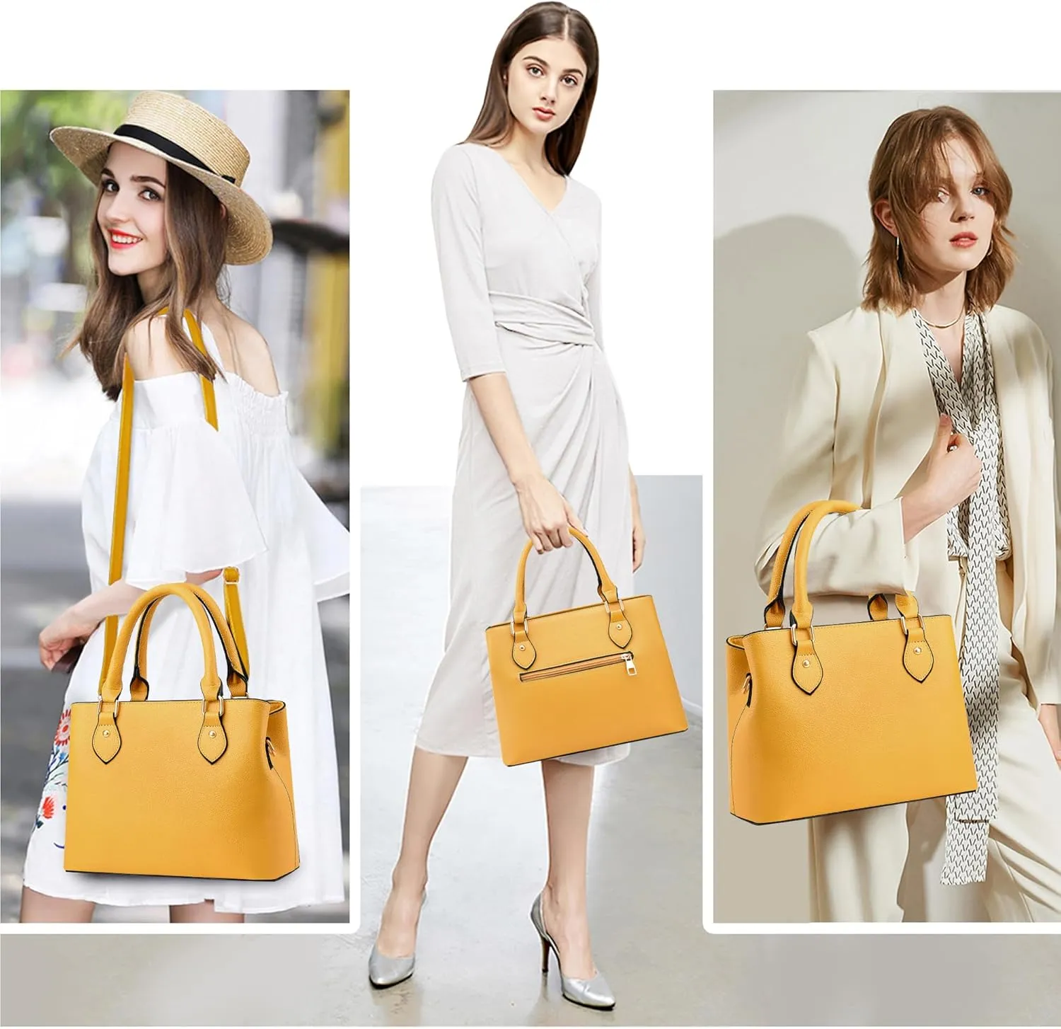 CHICAROUSAL Purses and Handbags for Women Leather Crossbody Bags Women's Tote Shoulder Bag