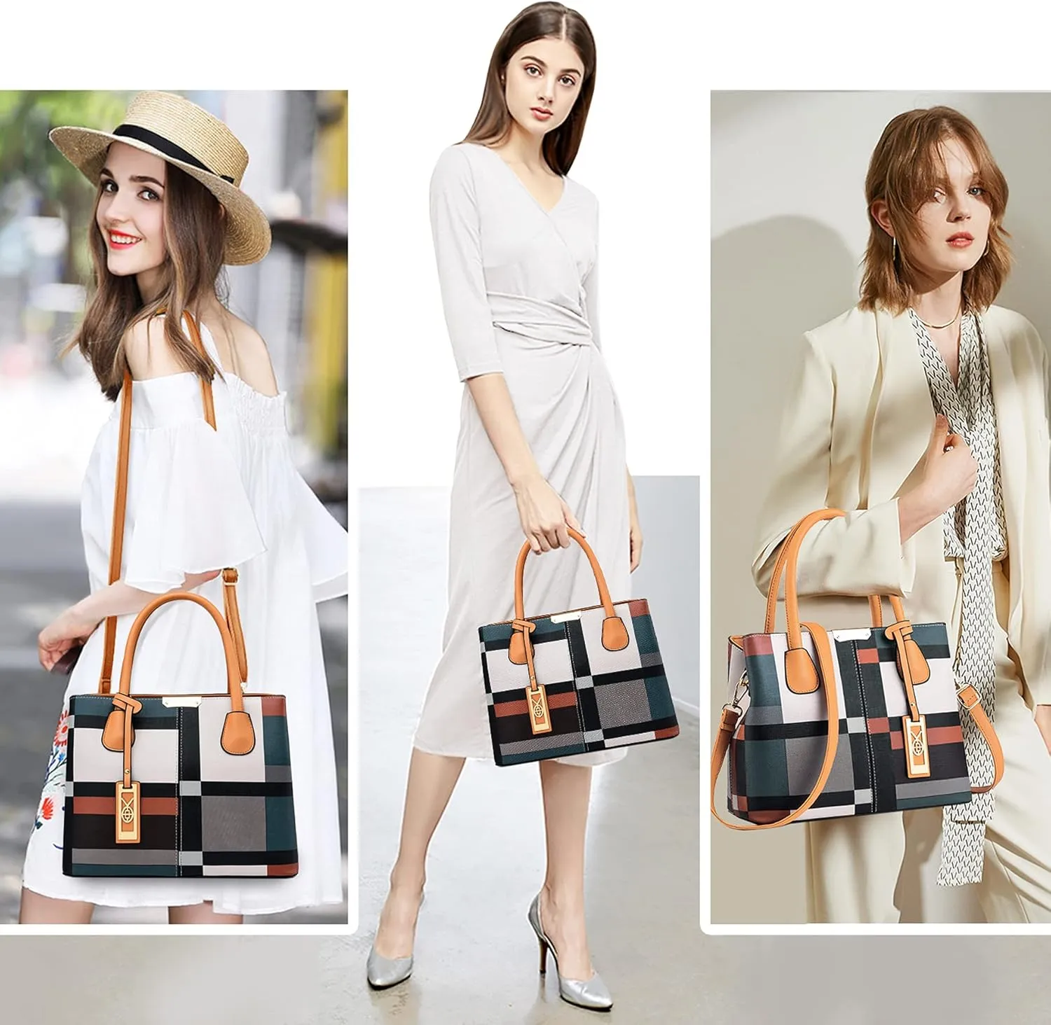 CHICAROUSAL Purses and Handbags for Women Leather Crossbody Bags Women's Tote Shoulder Bag