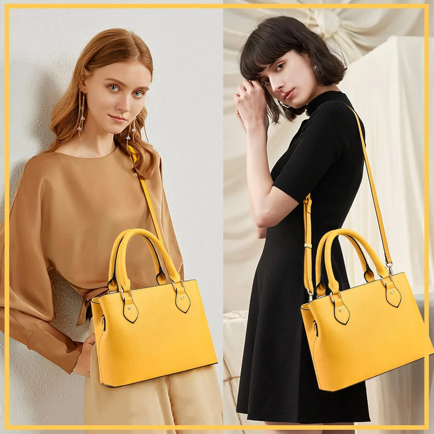 CHICAROUSAL Purses and Handbags for Women Leather Crossbody Bags Women's Tote Shoulder Bag