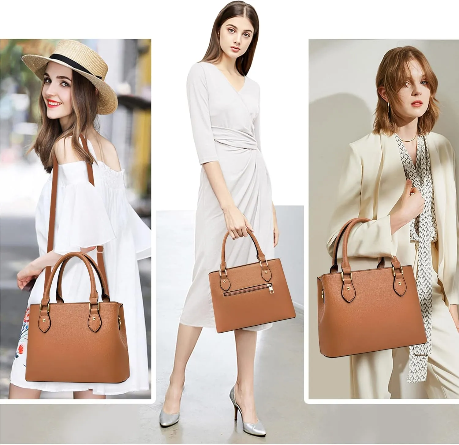 CHICAROUSAL Purses and Handbags for Women Leather Crossbody Bags Women's Tote Shoulder Bag