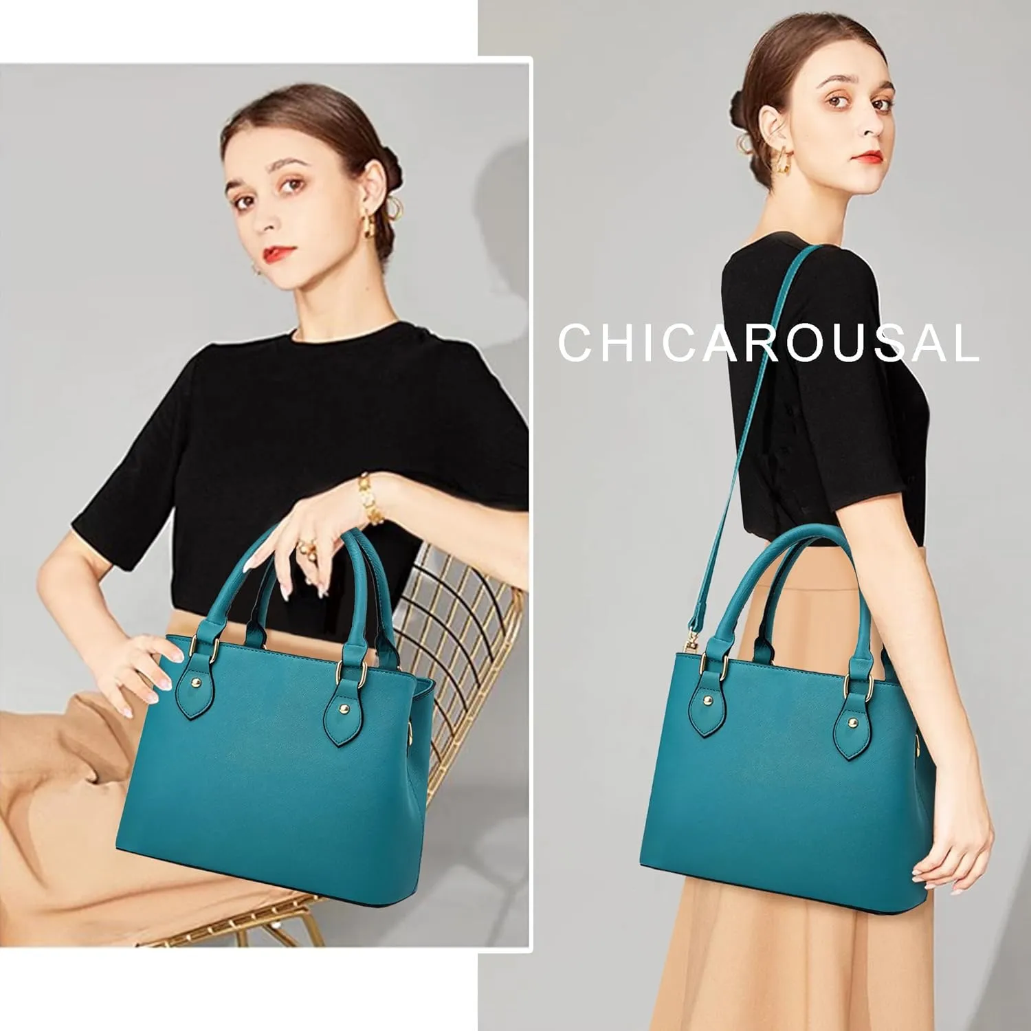 CHICAROUSAL Purses and Handbags for Women Leather Crossbody Bags Women's Tote Shoulder Bag