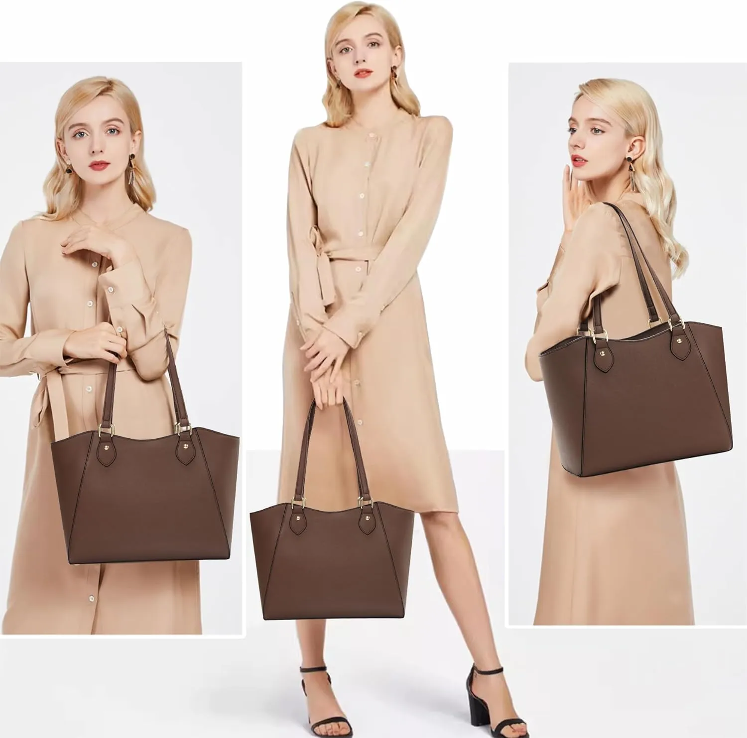 CHICAROUSAL Tote Bag for Women Large Handbags and Purses for Women PU Leather Womens Shoulder Bags
