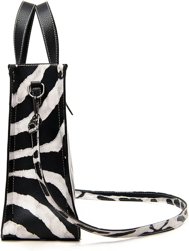 Chikencall Women 2Pcs Handbag and Purses Leopard Zebra Cows Deer Print Pattern Tote Leather Shoulder Satchel