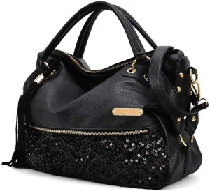 Chikencall Women Leopard Print Handbag And Purse Tassel Tote ShoulderBag Satchel