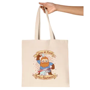 Christmas Gifts Blacksmith Character and Quote Design Perfect for Blacksmith Lovers Natural Multicolor Canvas Tote Bag
