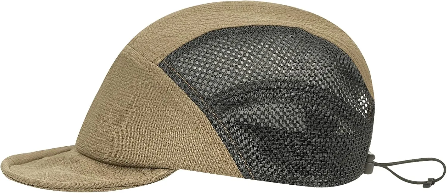 CLAPE Men Quick Dry Baseball Cap 5 Panel Hat Lightweight Trucker Mesh Hats Workout Dad Hat Running Outdoor Sports Cap
