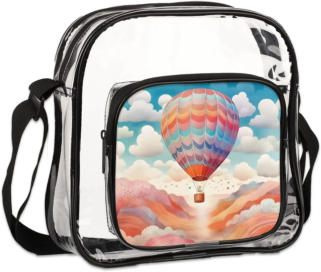 Clear Crossbody Purse Bag Clear Messenger Shoulder Bags See Through Transparent Purse