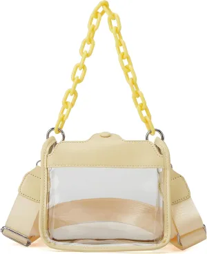 Clear Handbag - Concert & Stadium Approved, Shoulder & Crossbody Bag, Satchel & Hobo Style
