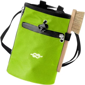 Climbing Chalk Bag Adjustable Waist Bag Strap Zippers Storage Pocket & Brush Holder, Rock Climbing Bouldering Chalk Bag