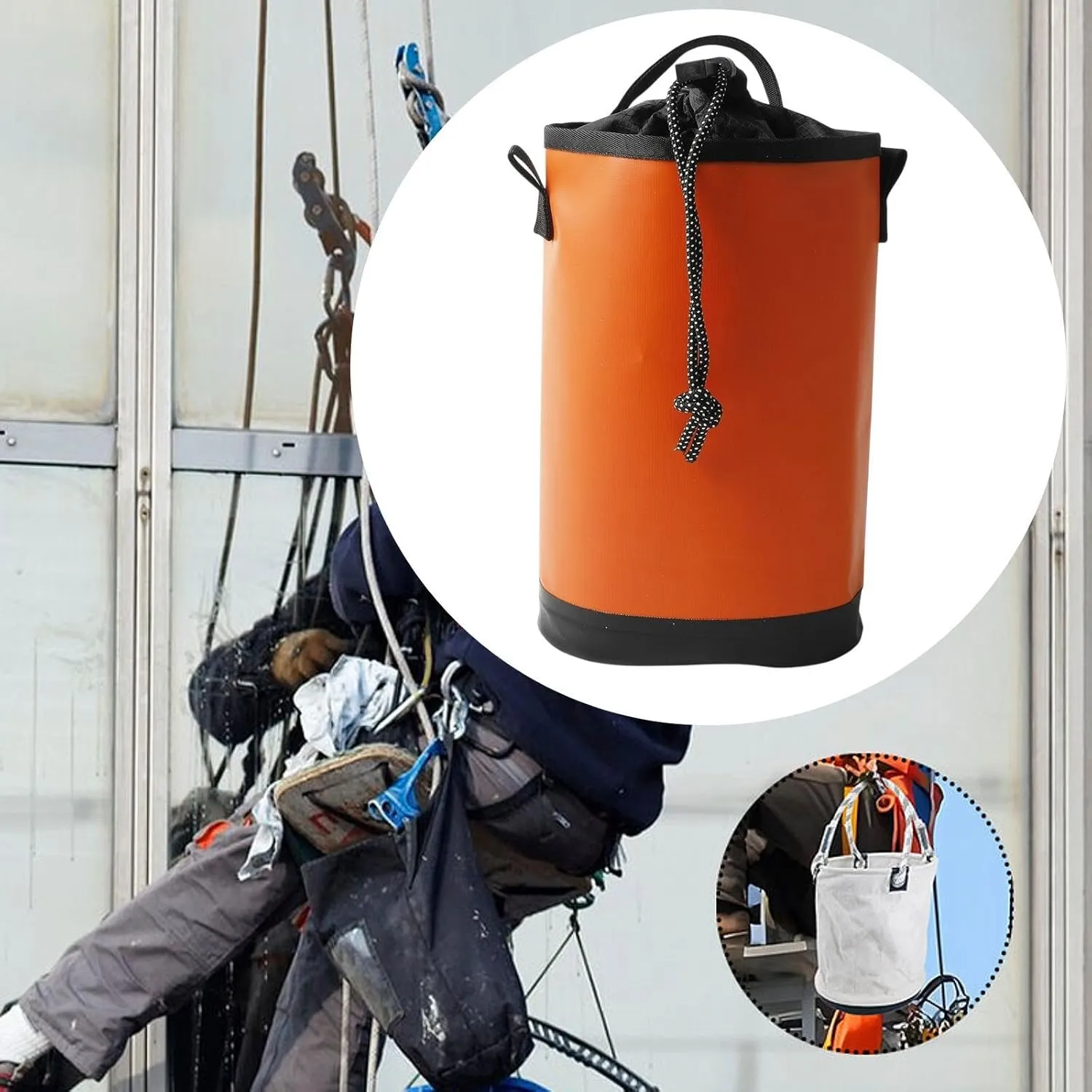 Climbing Rope Bag Tool Storage Bag Hiking Mountaineering Waterproof Camping 5L Large Capacity Construction Rope Organizer