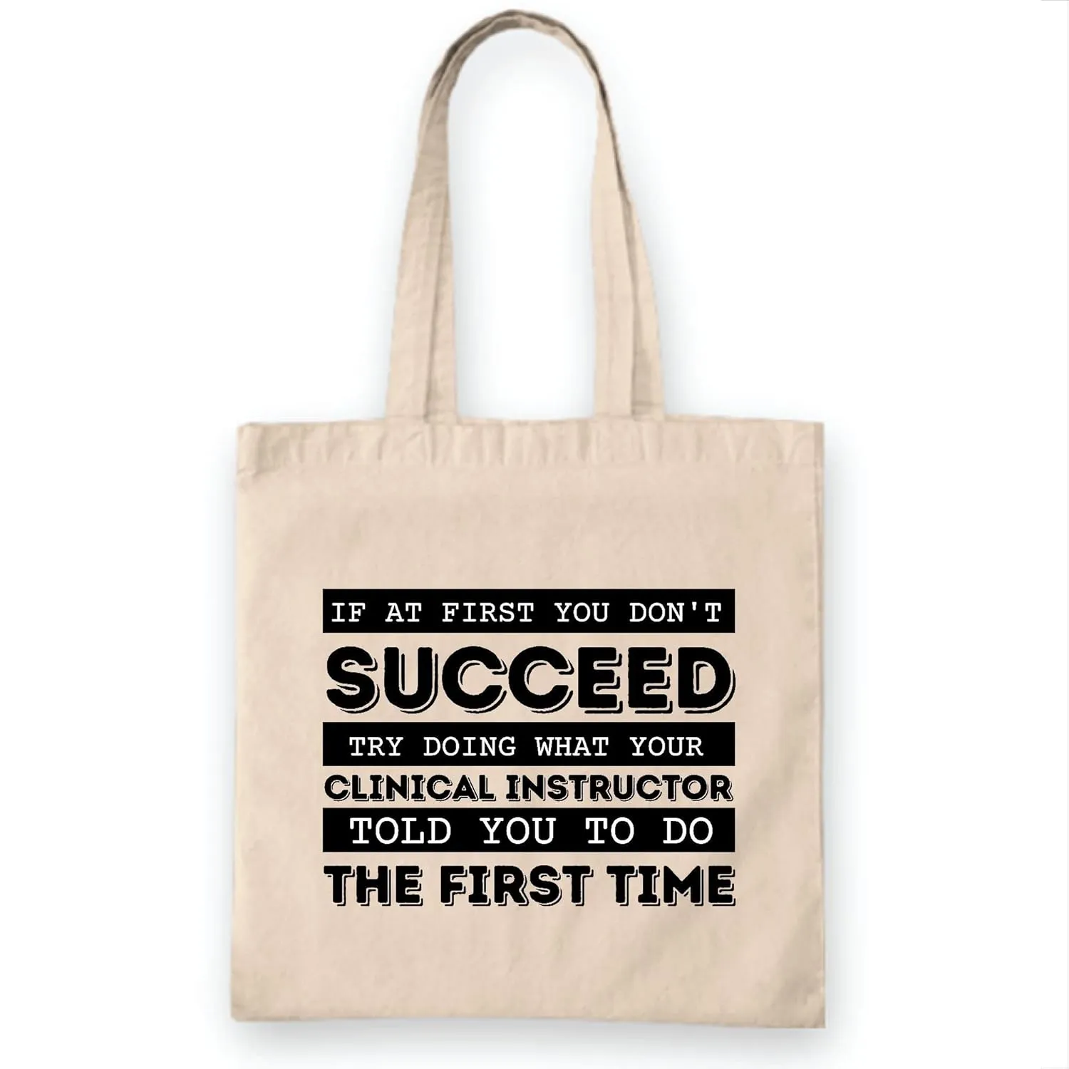 Clinical Instructor Novelty Gift Tote Bag Non Medical Faculty Natural White Multicolor Canvas Tote Bag