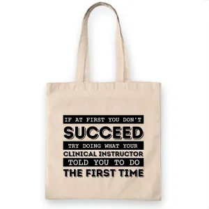 Clinical Instructor Novelty Gift Tote Bag Non Medical Faculty Natural White Multicolor Canvas Tote Bag