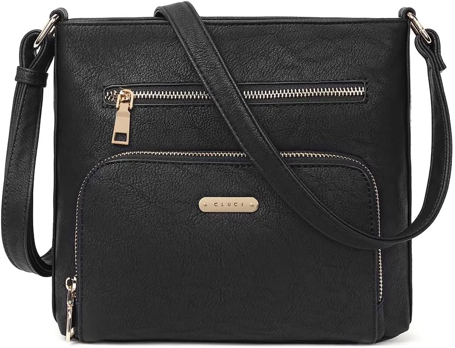 CLUCI Crossbody Purse for Women Multi Pockets Bag Vegan Leather Small Shoulder Handbags Summer Travel Designer Vintage Ladies