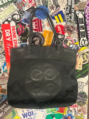 *COACH LAURA FABRIC & LEATHER TOTE *as is*