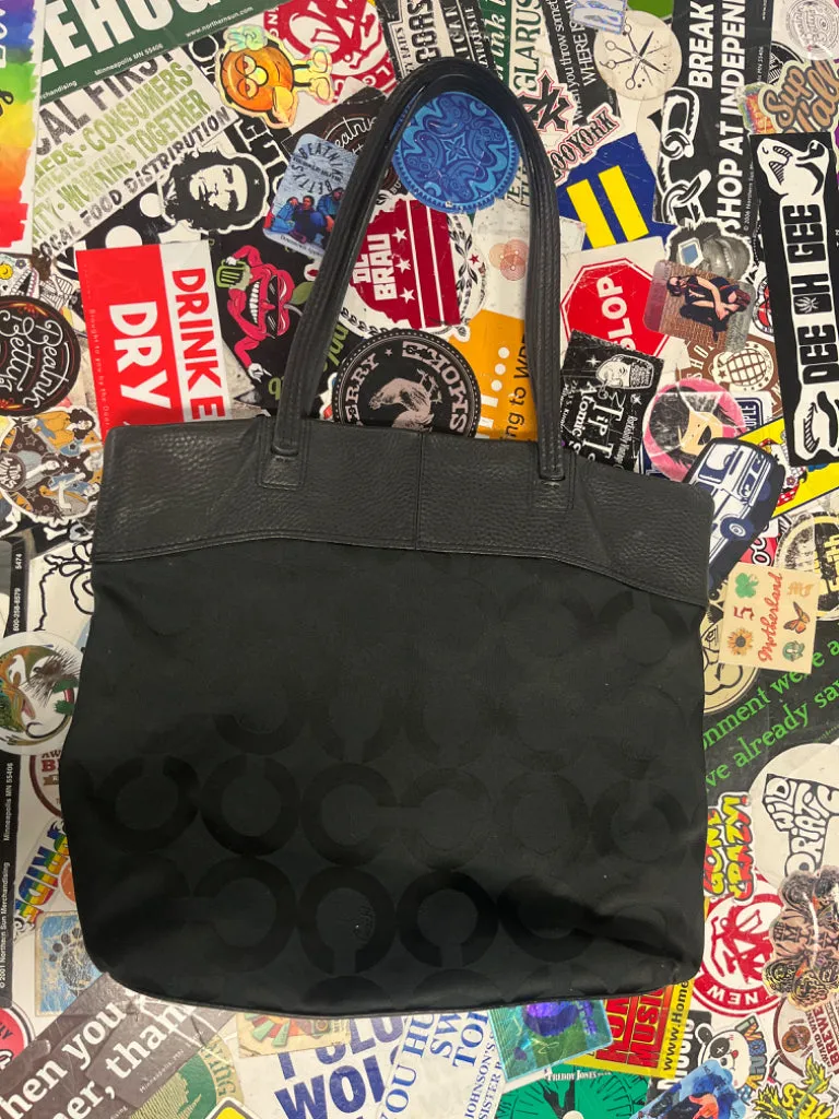 *COACH LAURA FABRIC & LEATHER TOTE *as is*