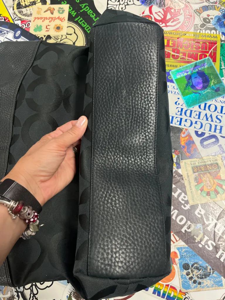 *COACH LAURA FABRIC & LEATHER TOTE *as is*